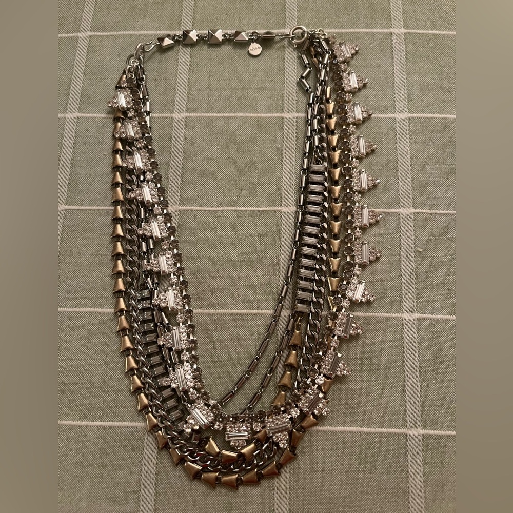 Sutton Stella $ Dot Mixed Metal Statement Necklace